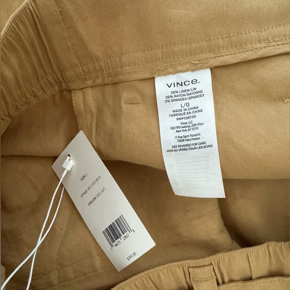 Vince Belted Linen-blend Pant in Natural - Picture 15 of 16